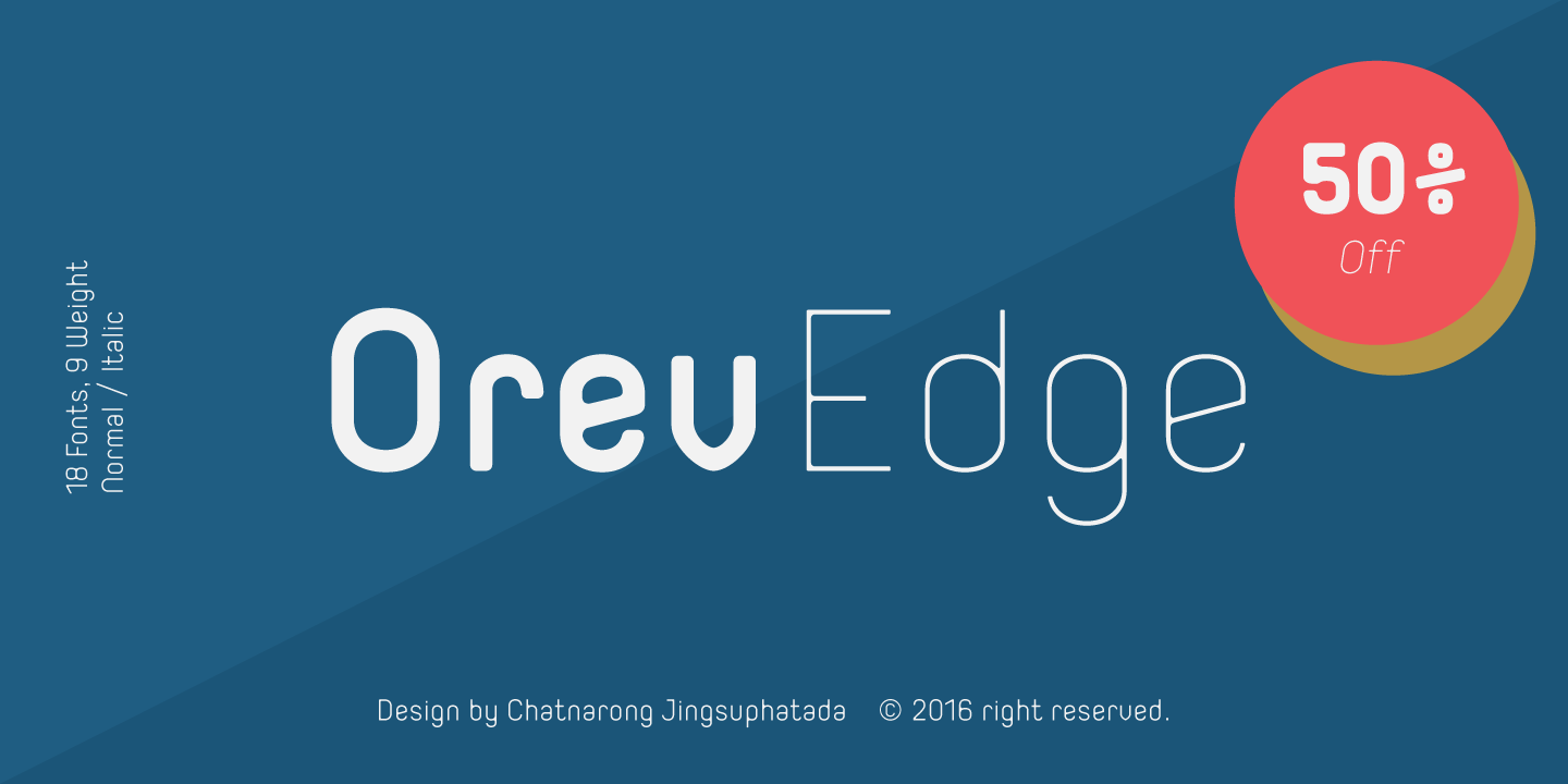Пример шрифта Orev Edge #14